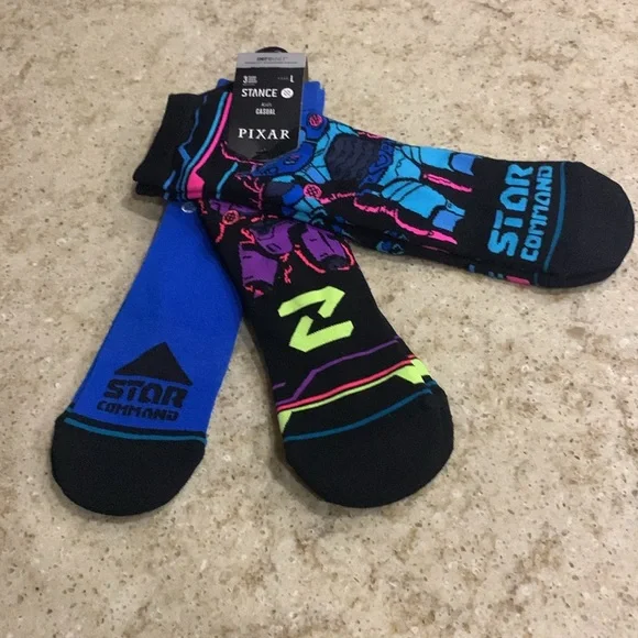 NWT STANCE Pixar x Stance Lightyear Kids Crew Socks 3 Pack Size Large - Picture 4 of 6